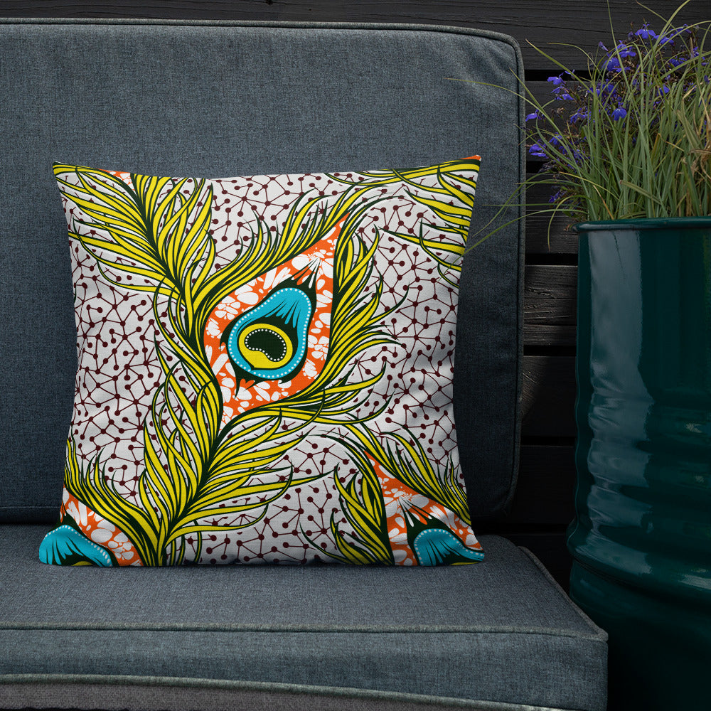 Peacocks of a Feather Premium Pillow