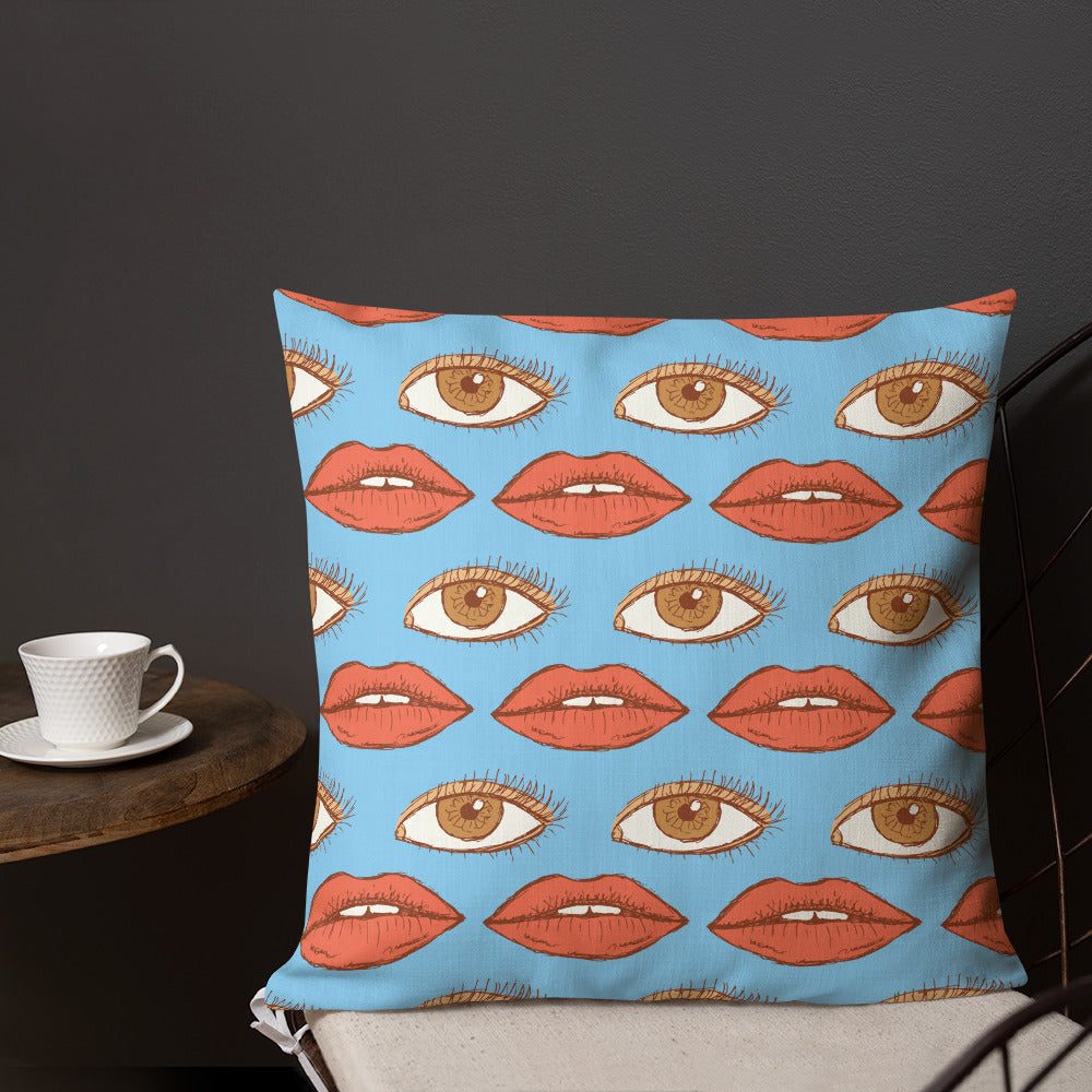 Watch My Lips Premium Pillow