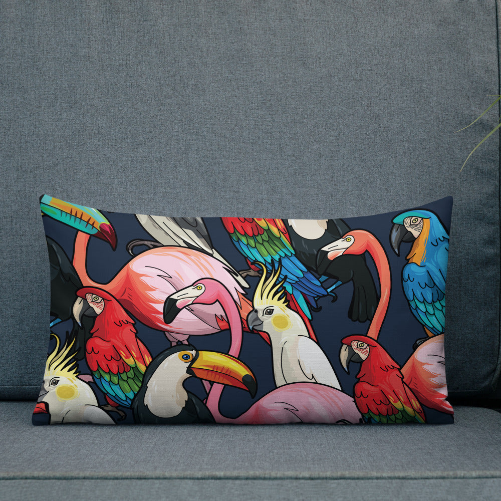 Pink Flamingo Premium Pillow