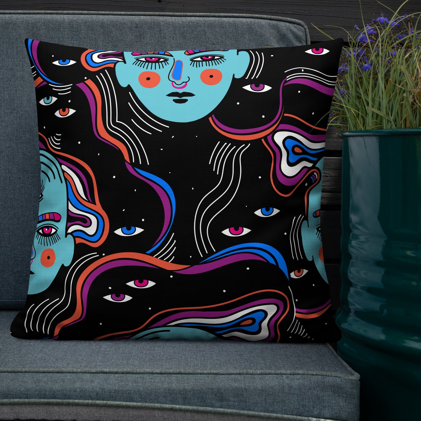 Third Eye Cosmic Queen Premium Pillow