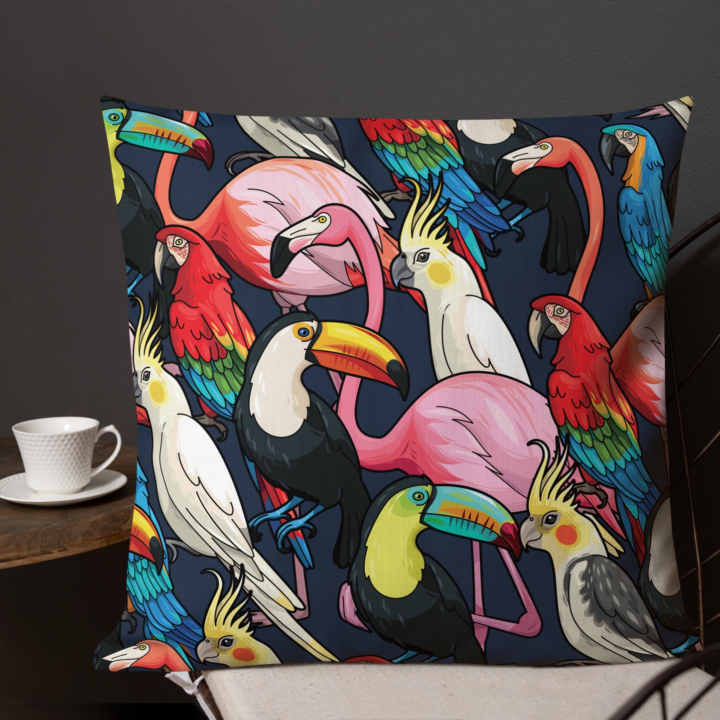 Pink Flamingo Premium Pillow