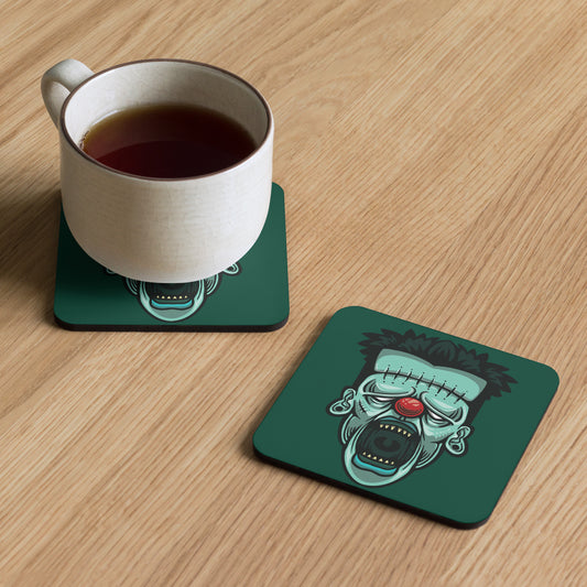 Green Machine Clown Cork-back coaster