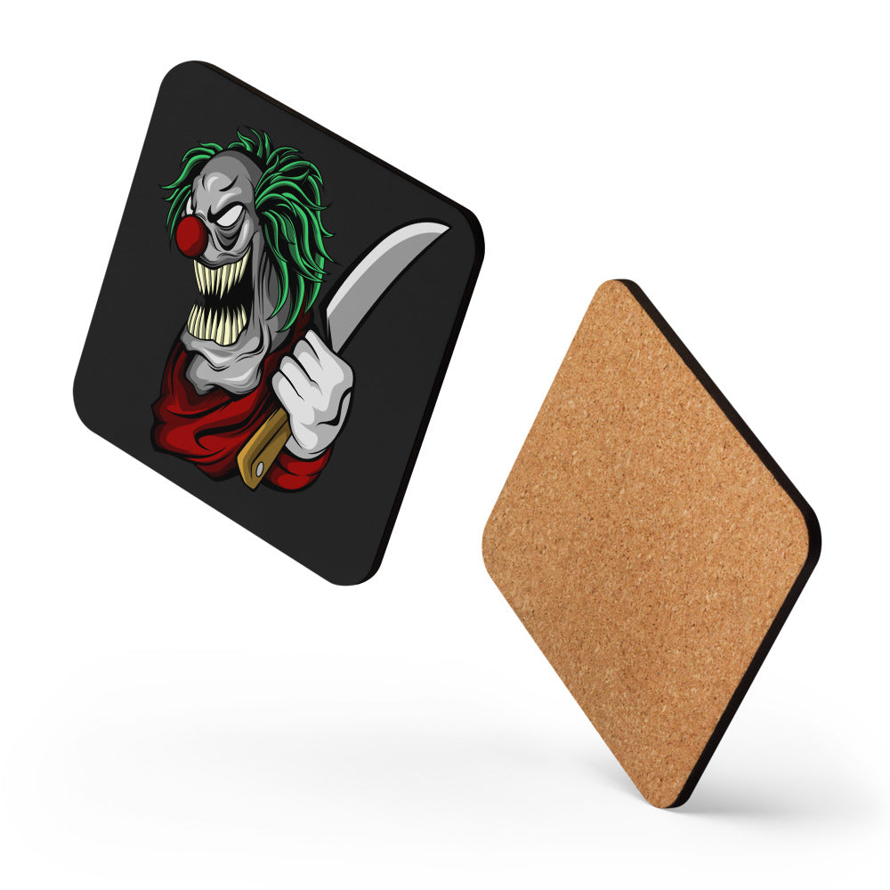 Slice of Life Clown Cork-back coaster