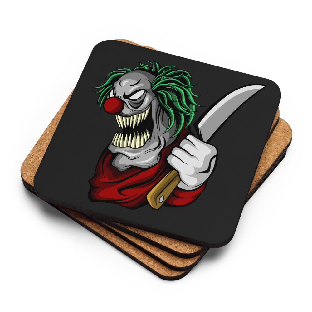 Slice of Life Clown Cork-back coaster