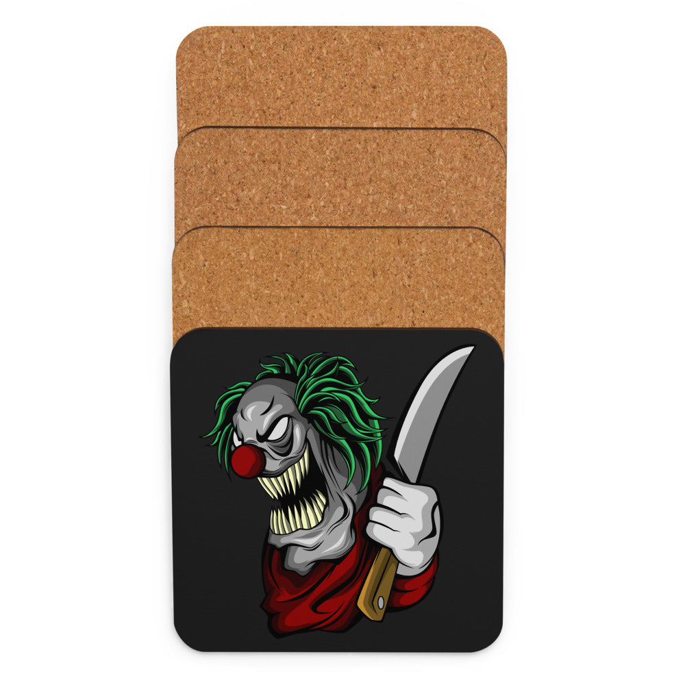 Slice of Life Clown Cork-back coaster