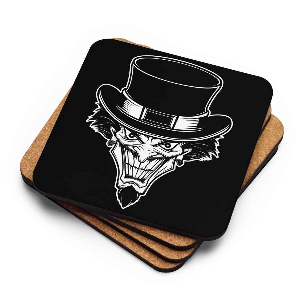 Top Hat Clown Cork-back coaster