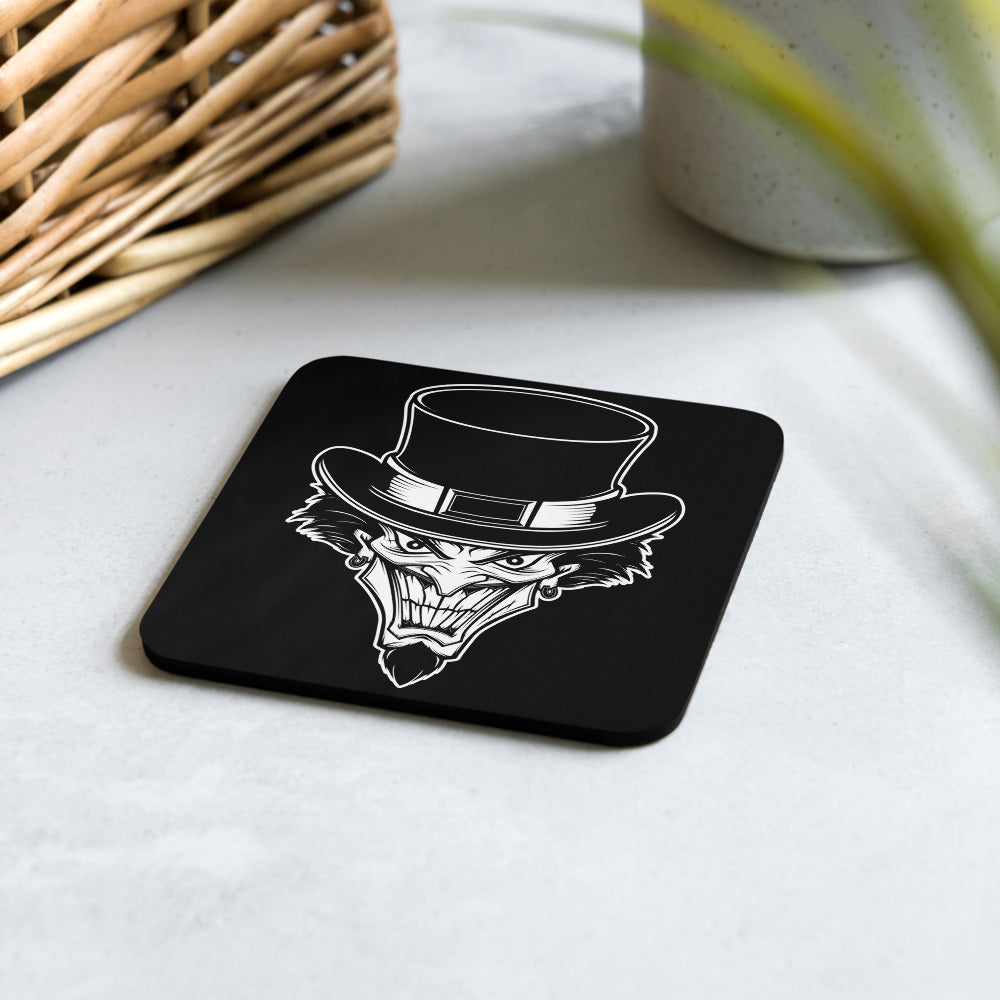 Top Hat Clown Cork-back coaster