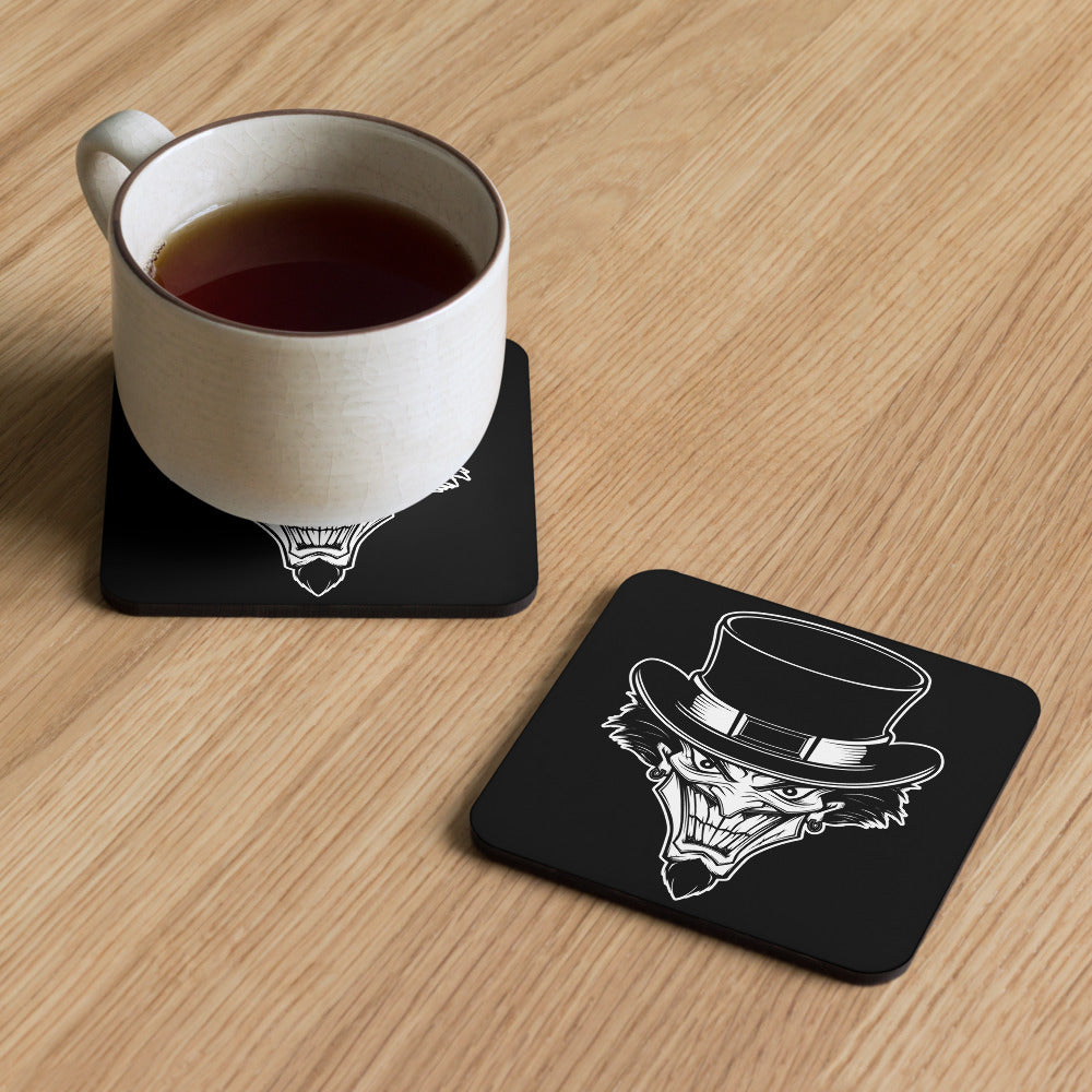 Top Hat Clown Cork-back coaster