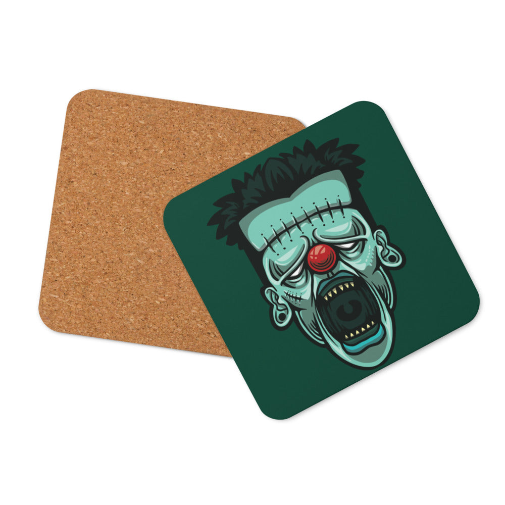 Green Machine Clown Cork-back coaster