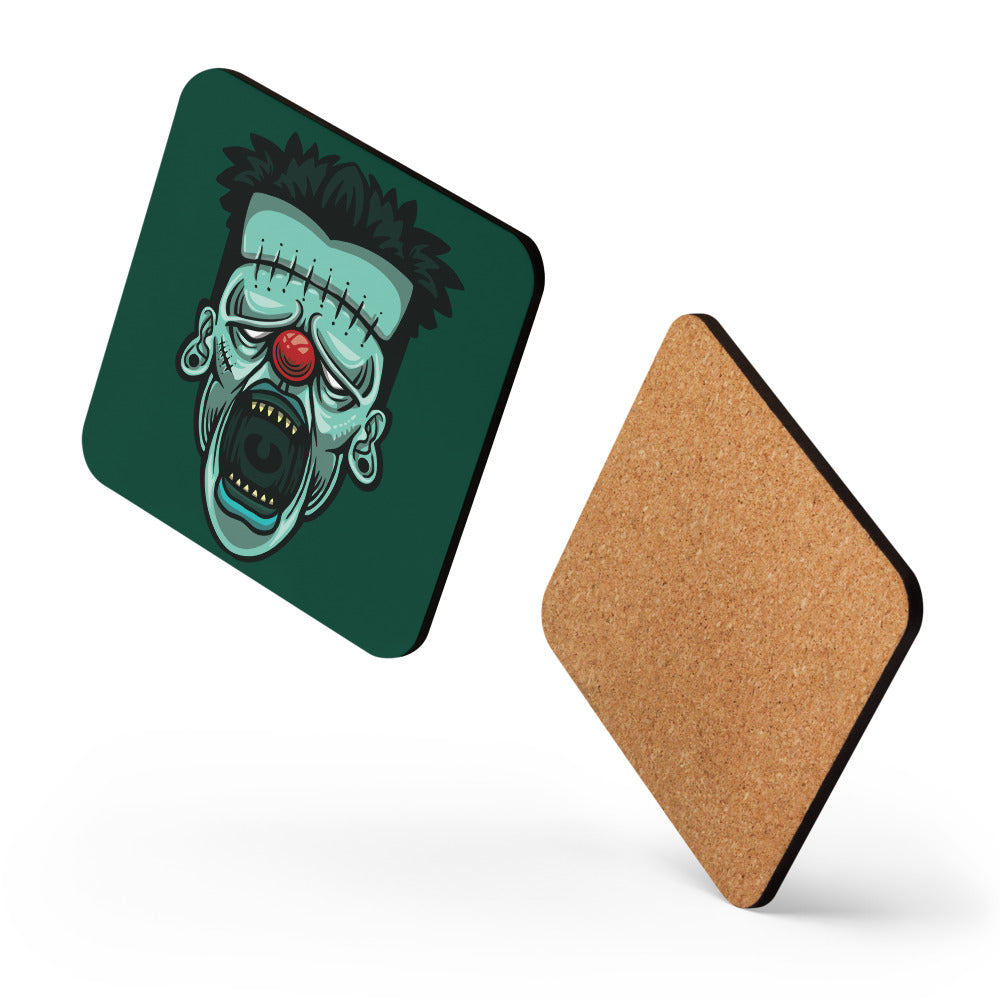 Green Machine Clown Cork-back coaster