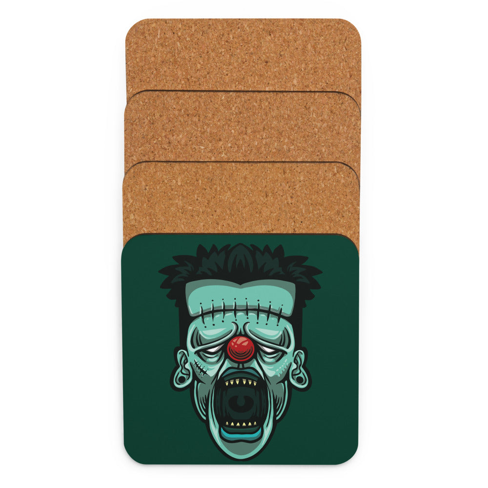 Green Machine Clown Cork-back coaster