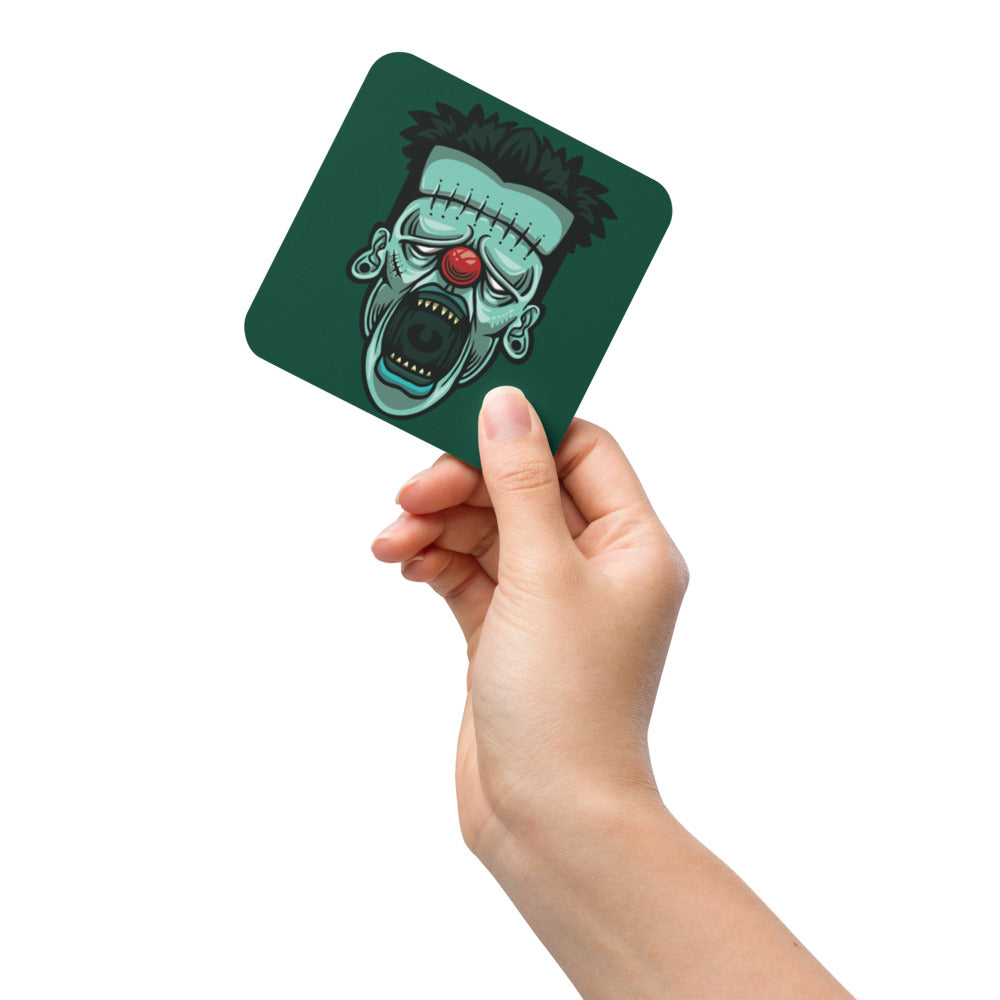 Green Machine Clown Cork-back coaster