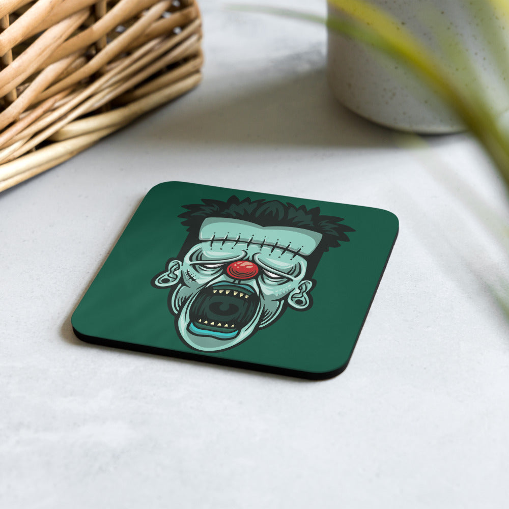 Green Machine Clown Cork-back coaster