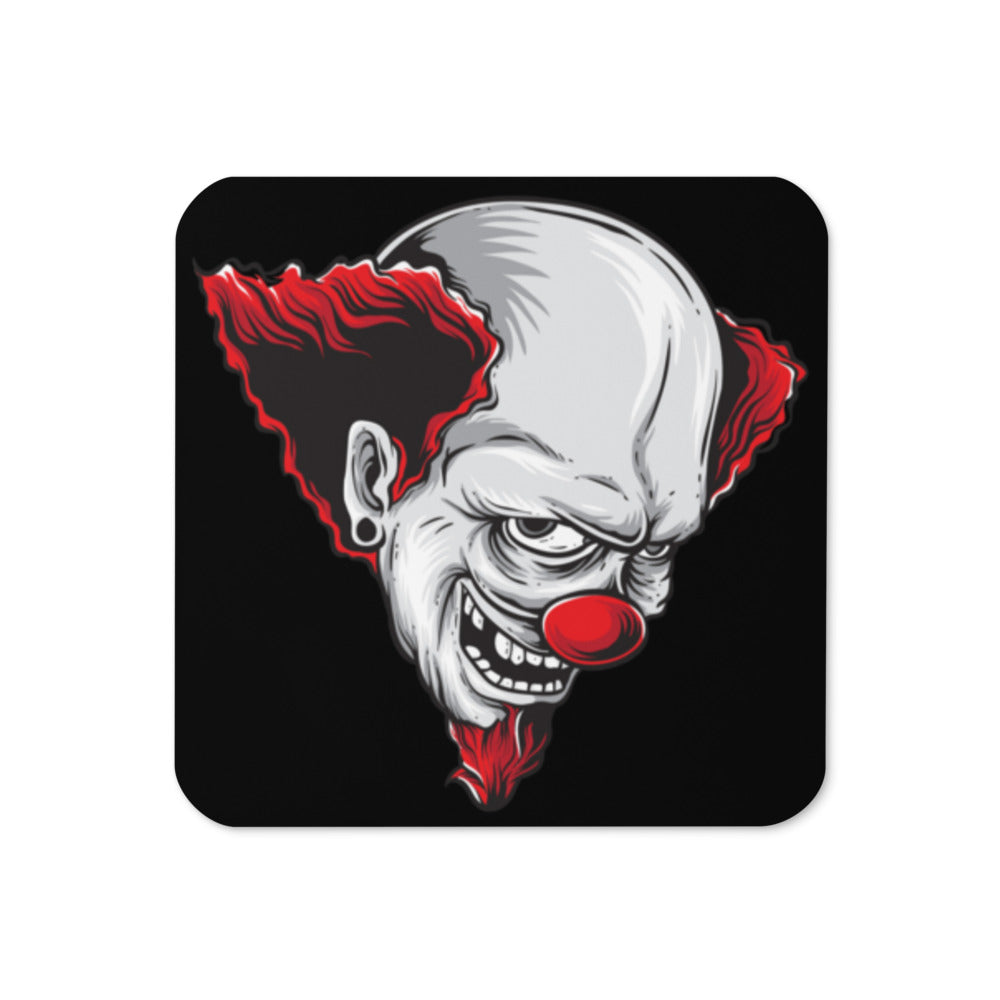 Evil Eye Clown Cork-back coaster