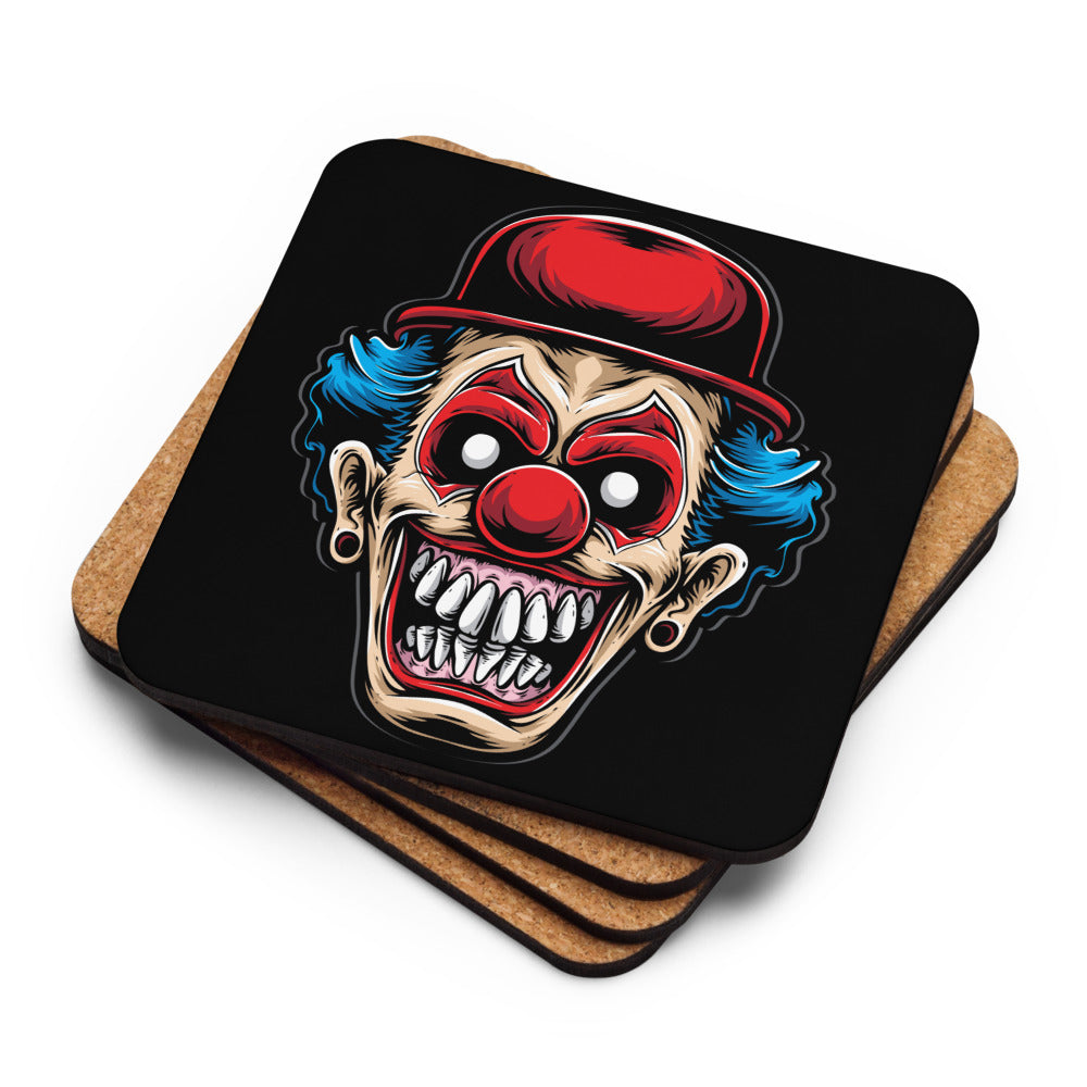 Red Hat Clown Cork-back coaster