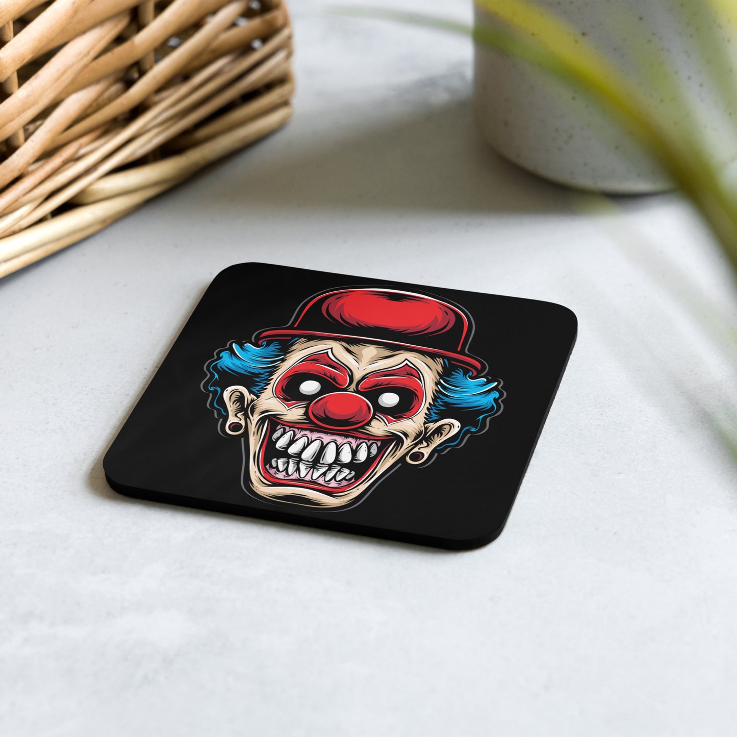 Red Hat Clown Cork-back coaster