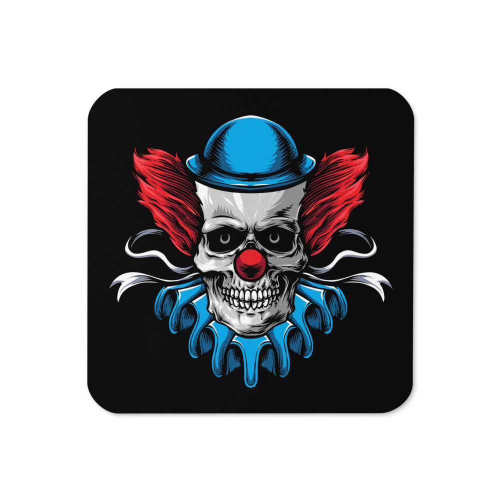 Blue Scream Clown Cork-back coaster