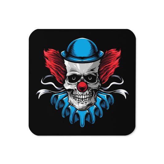 Blue Scream Clown Cork-back coaster