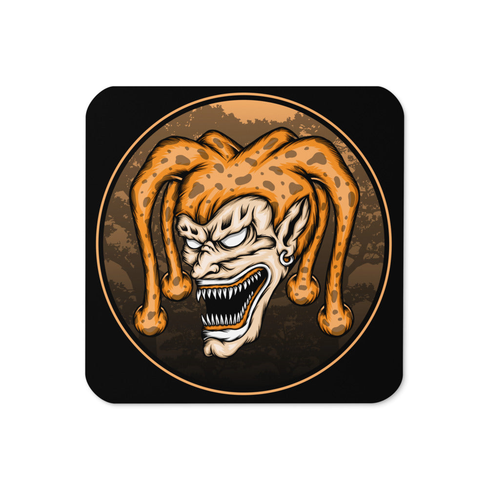 Orange I Scary Clown Cork-back coaster