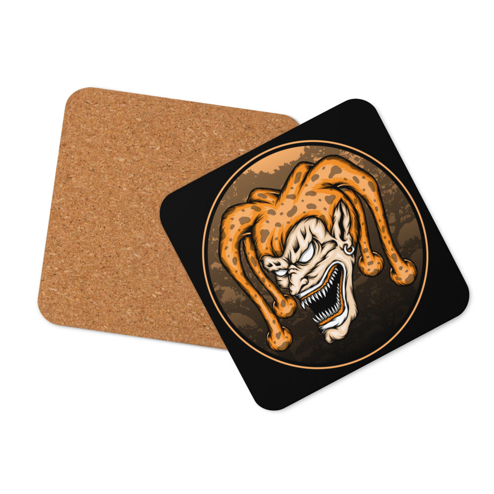 Orange I Scary Clown Cork-back coaster