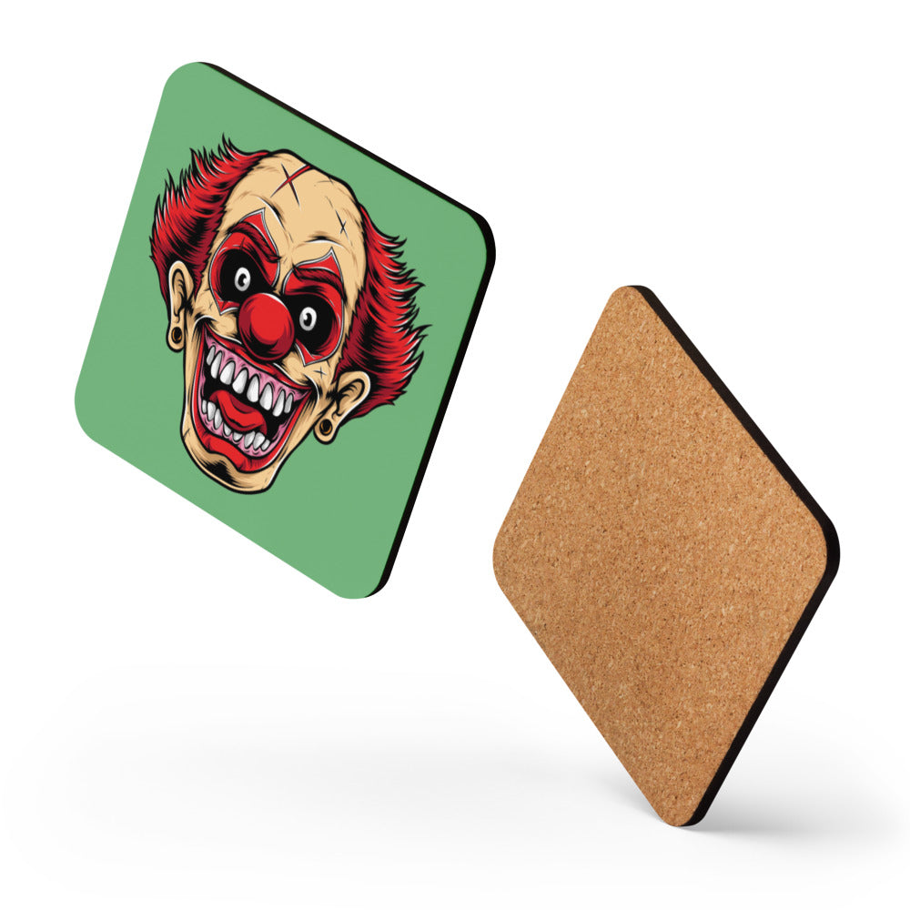 Smiling Clown Cork-back coaster