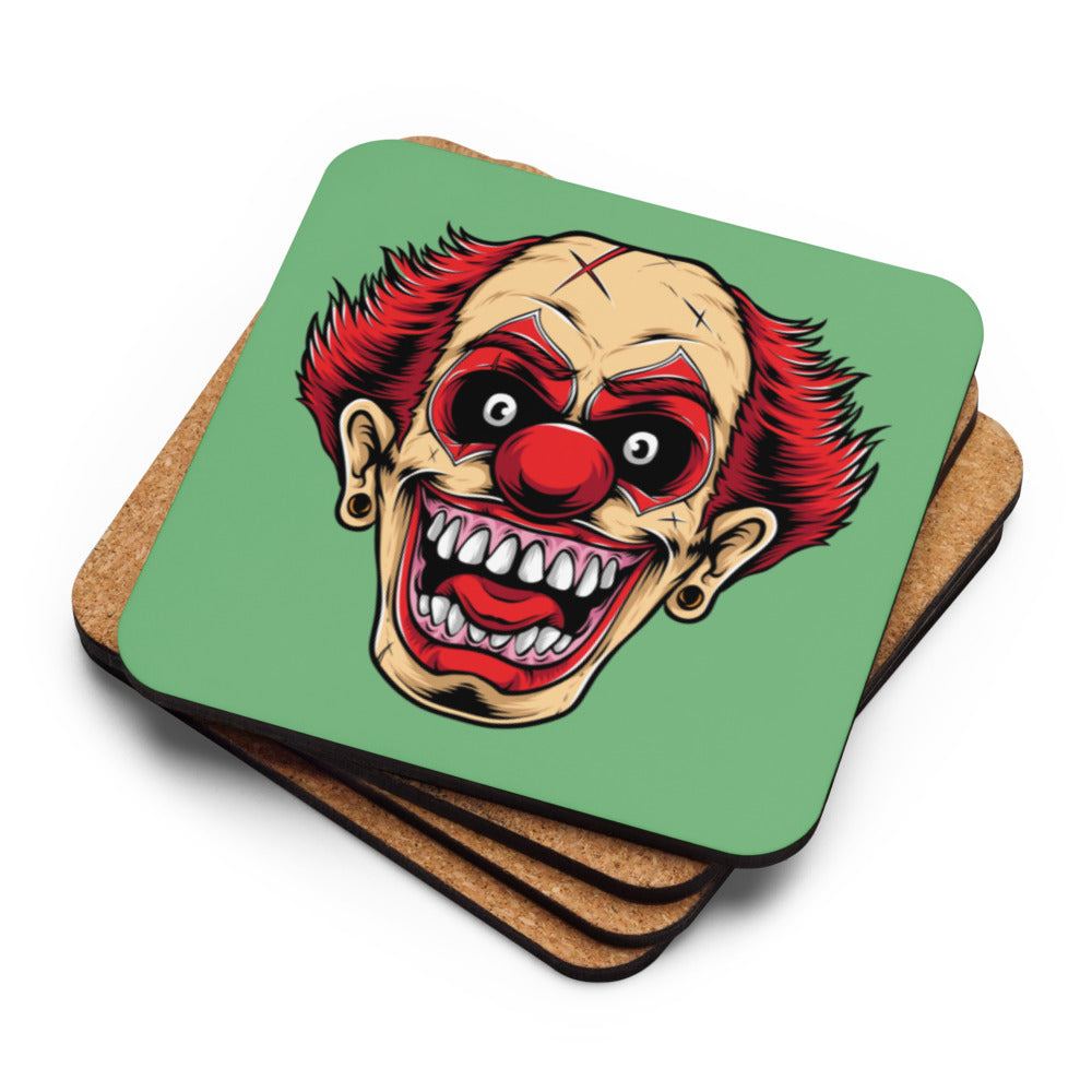 Smiling Clown Cork-back coaster