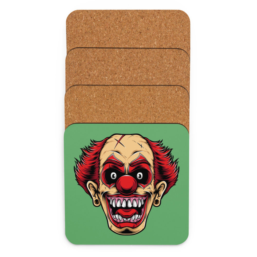 Smiling Clown Cork-back coaster