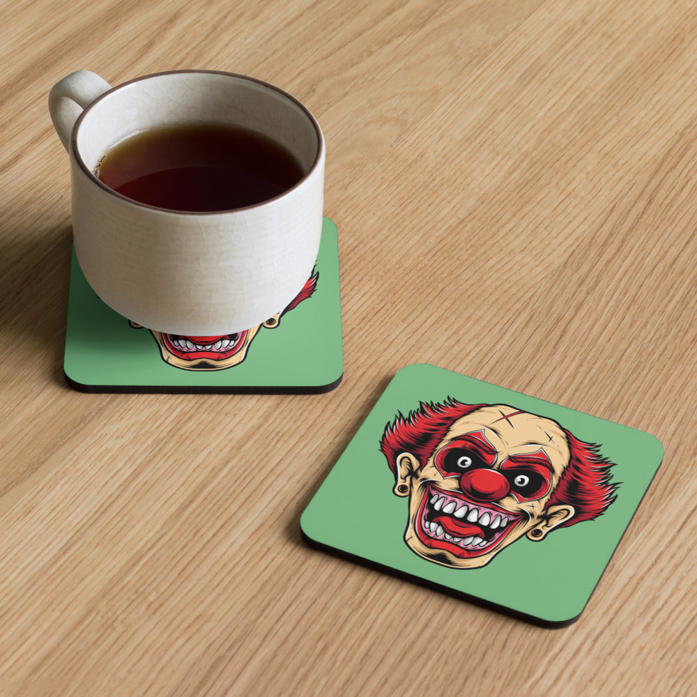 Smiling Clown Cork-back coaster