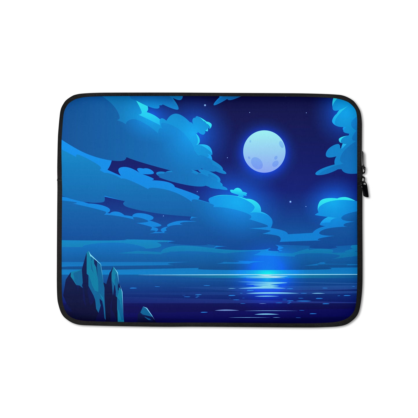 Moon Night Ocean Life Laptop Sleeve