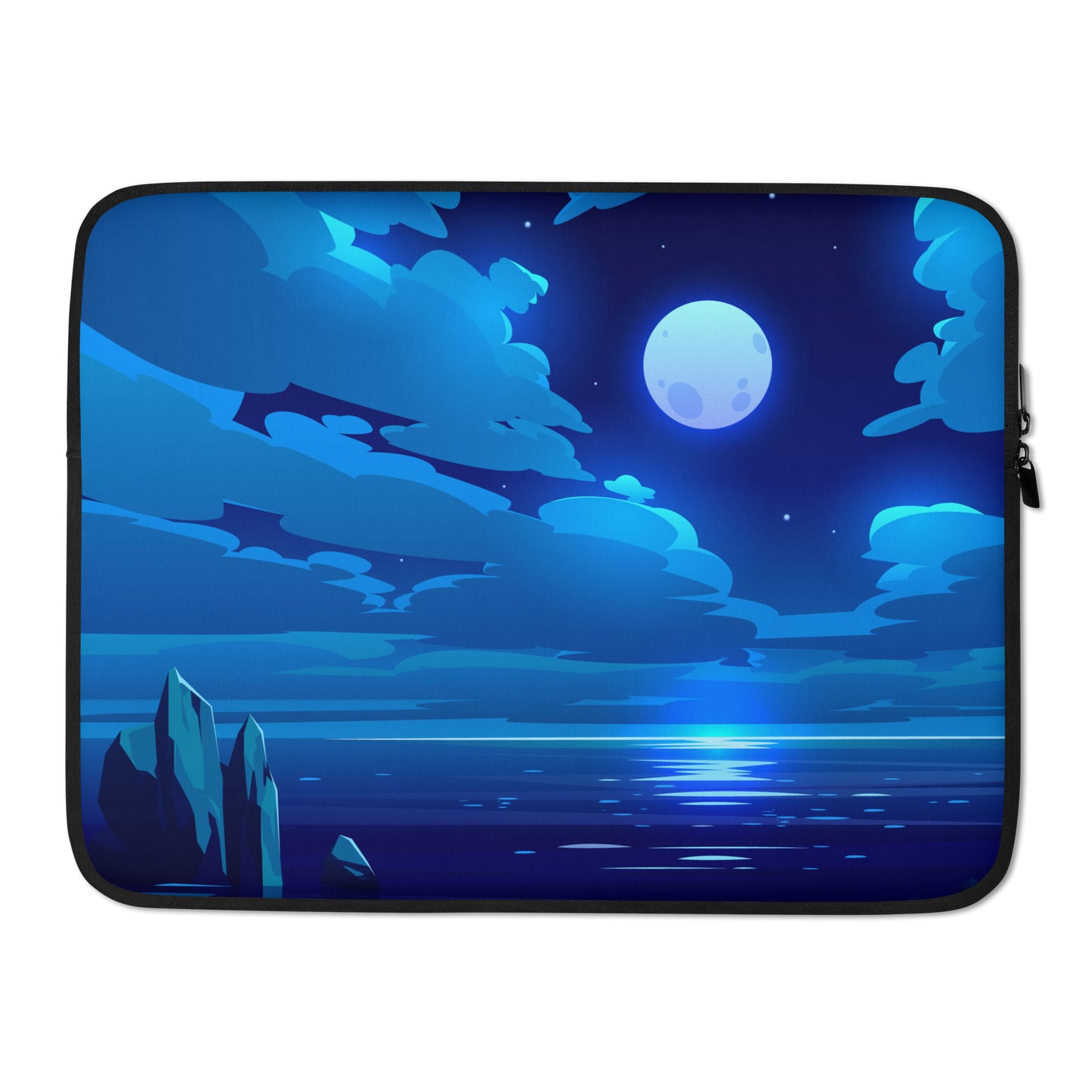 Moon Night Ocean Life Laptop Sleeve