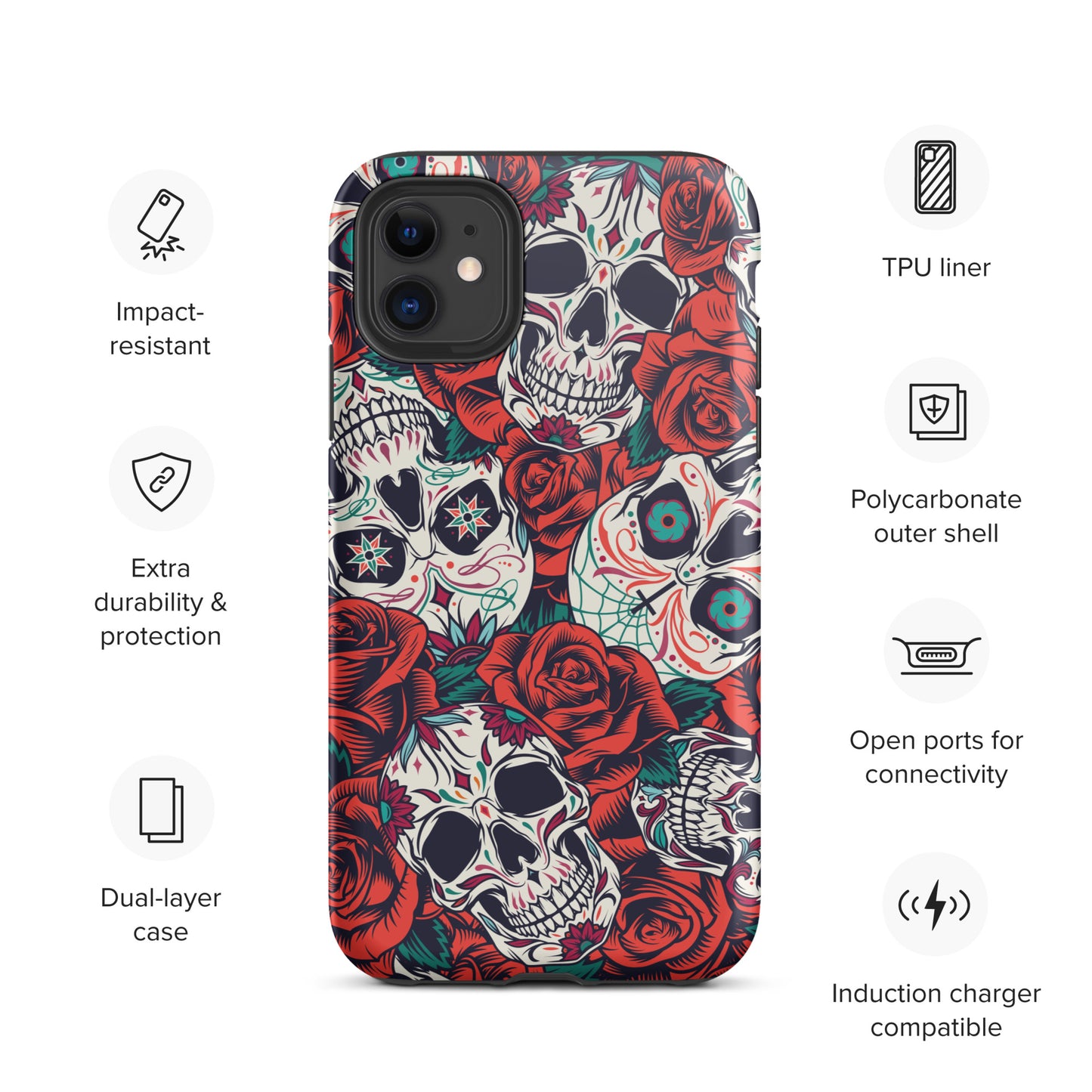 Seamless Skulls Tough iPhone case