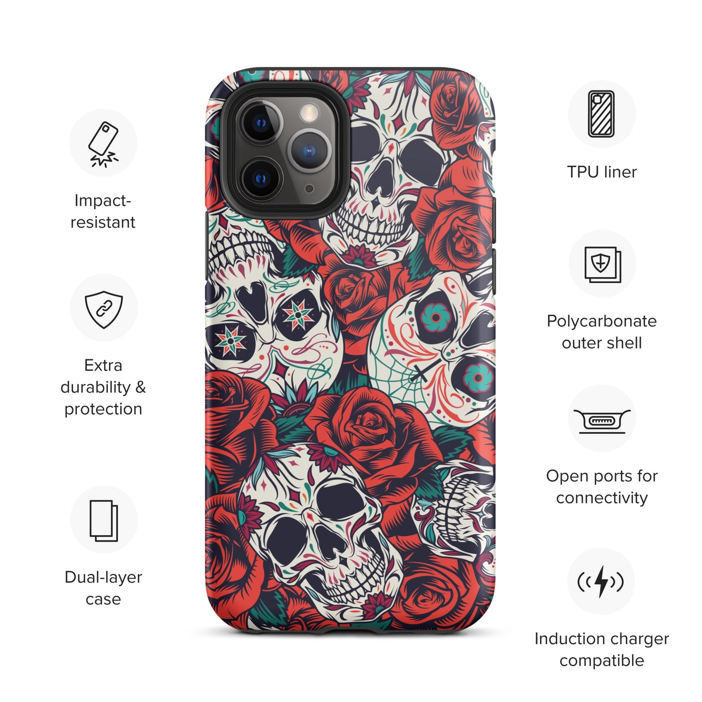 Seamless Skulls Tough iPhone case