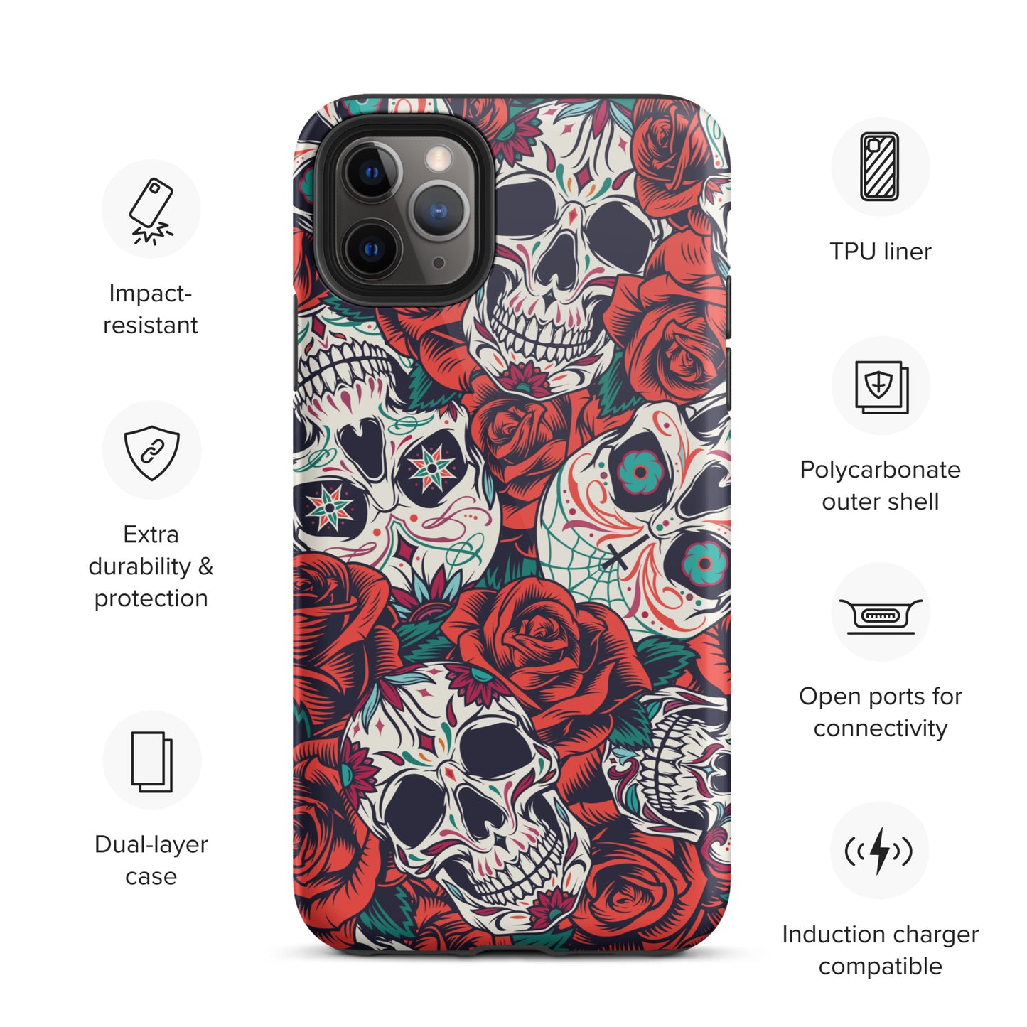 Seamless Skulls Tough iPhone case