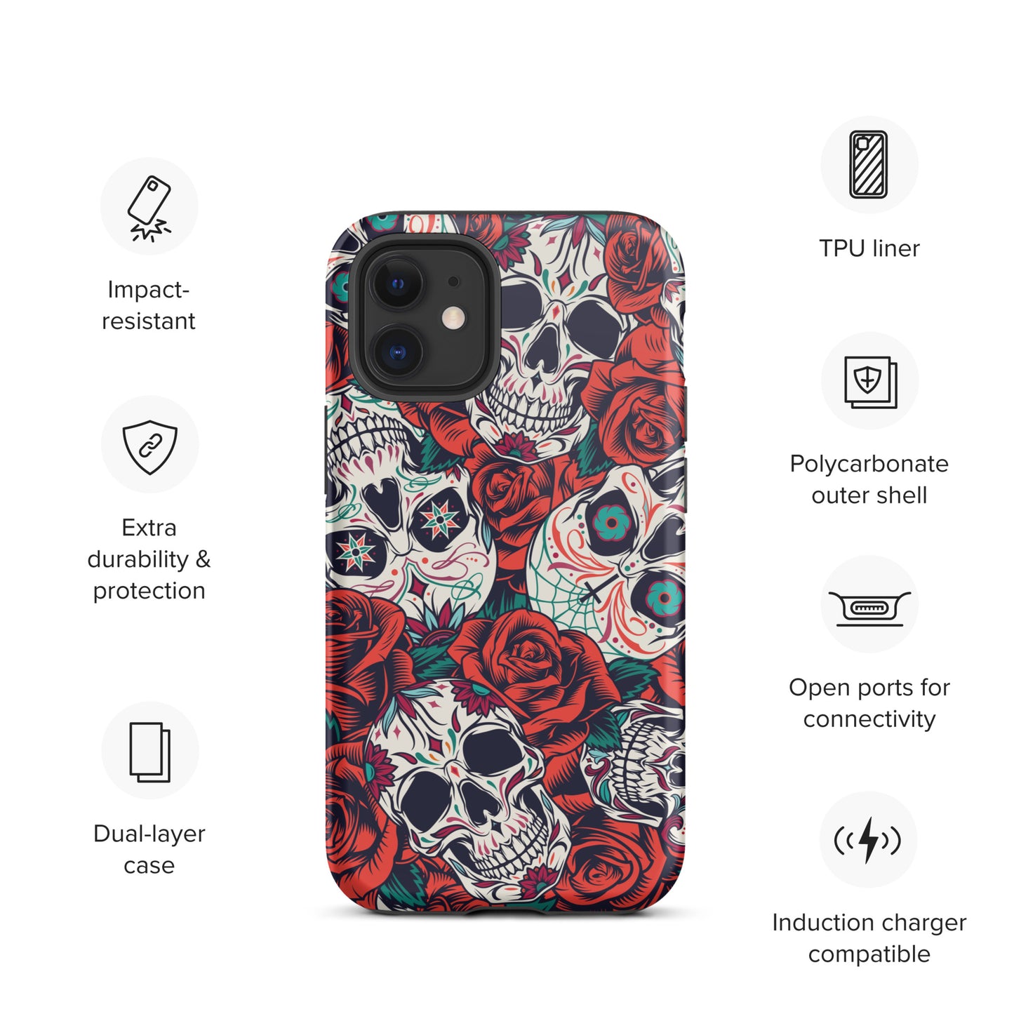 Seamless Skulls Tough iPhone case