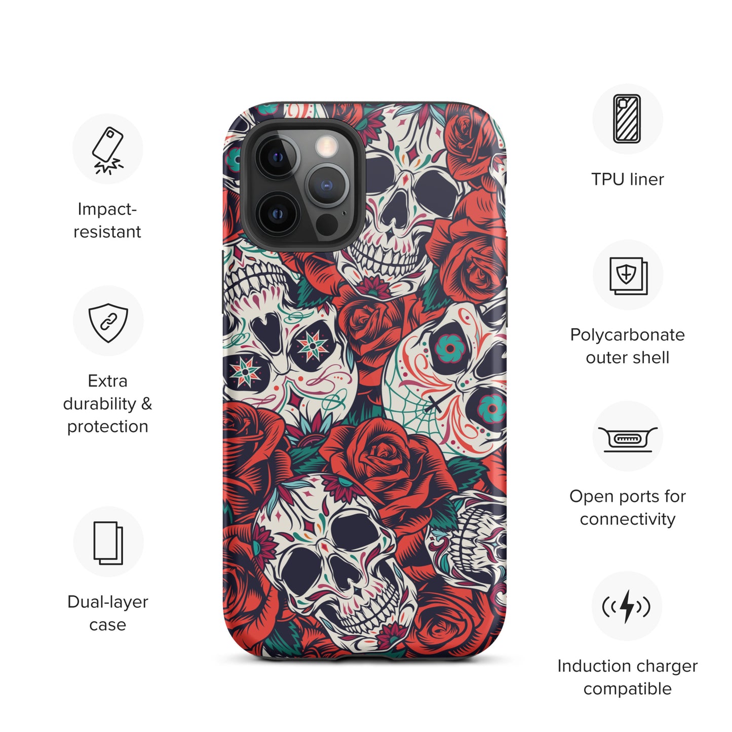 Seamless Skulls Tough iPhone case