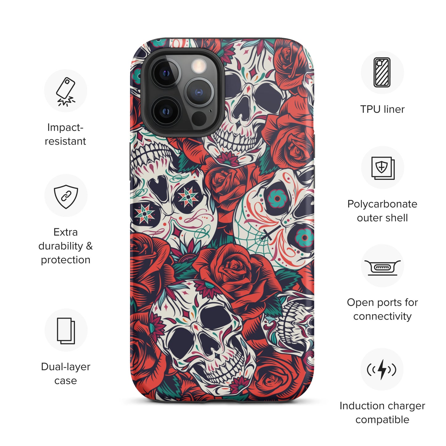 Seamless Skulls Tough iPhone case