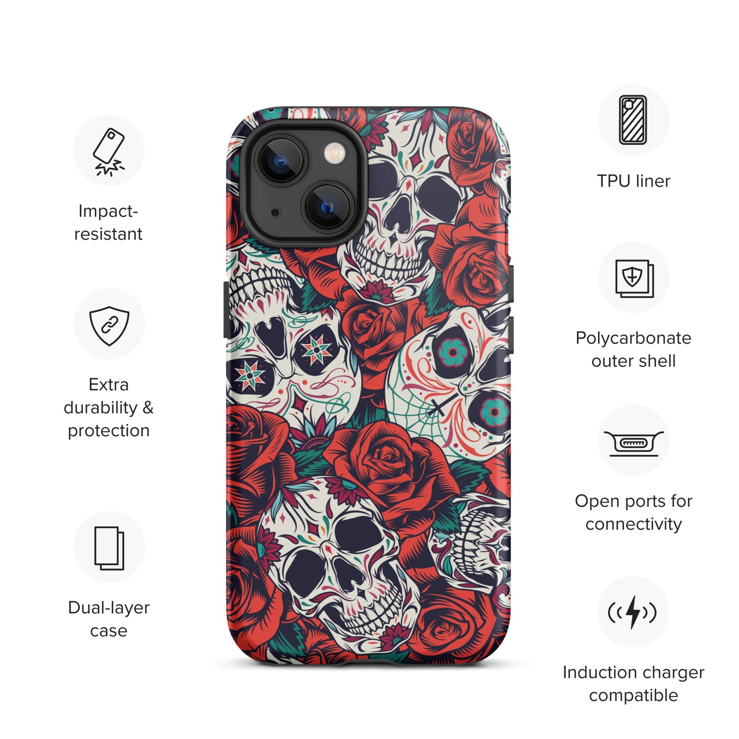 Seamless Skulls Tough iPhone case