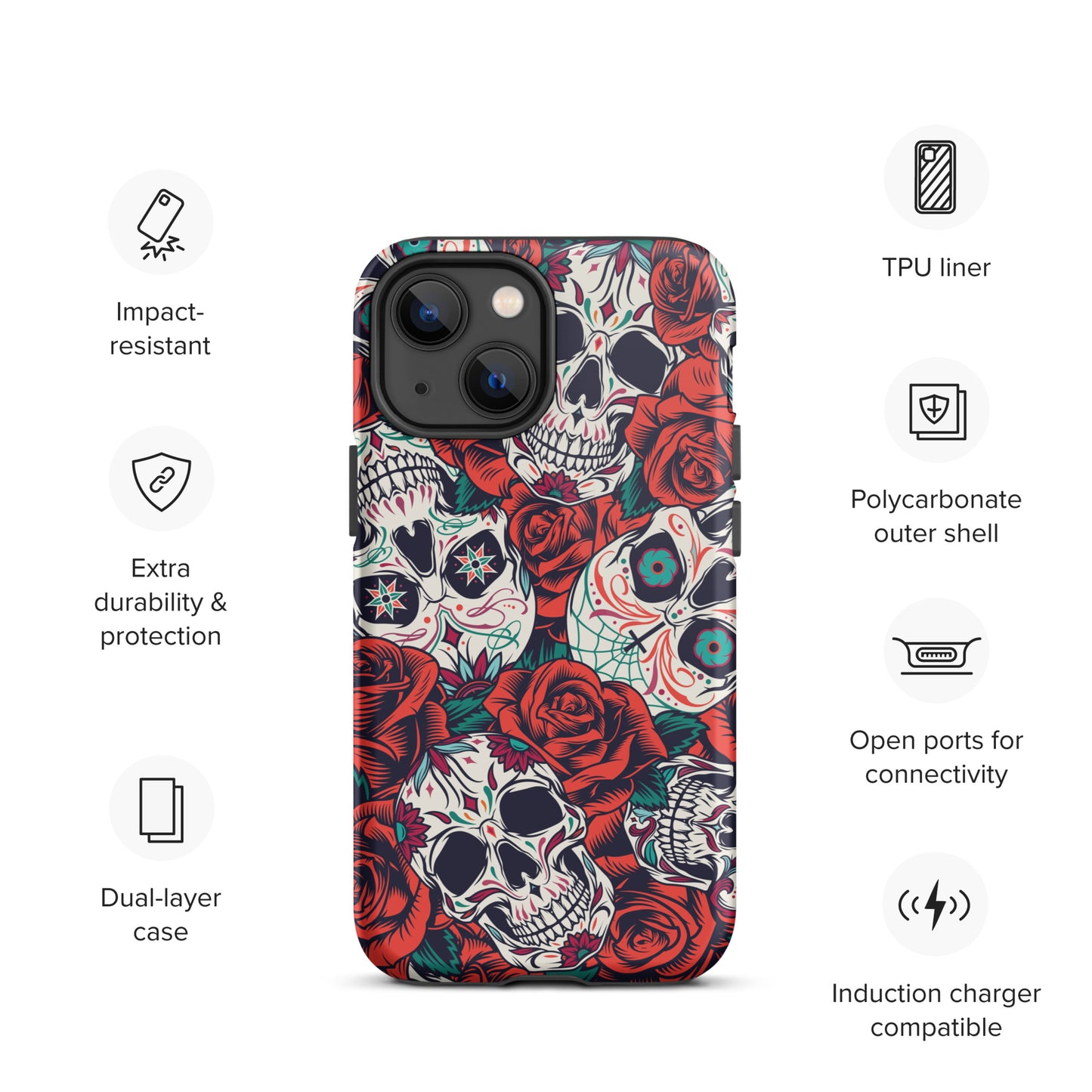 Seamless Skulls Tough iPhone case