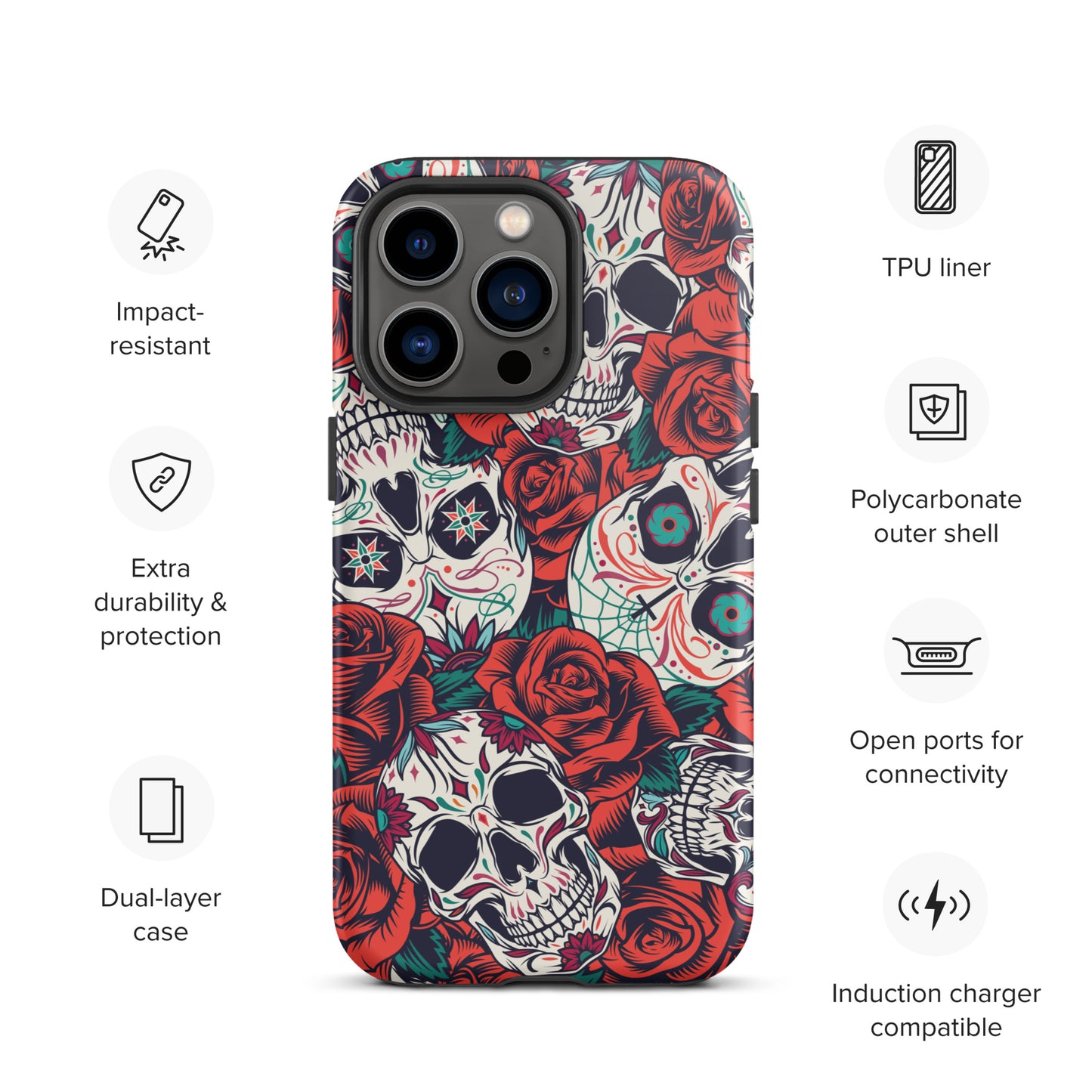 Seamless Skulls Tough iPhone case