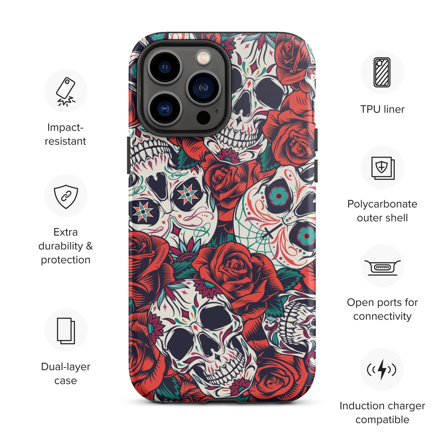 Seamless Skulls Tough iPhone case