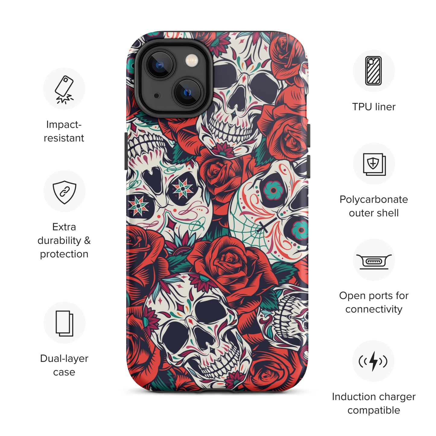 Seamless Skulls Tough iPhone case