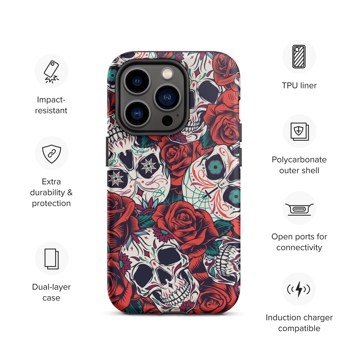 Seamless Skulls Tough iPhone case