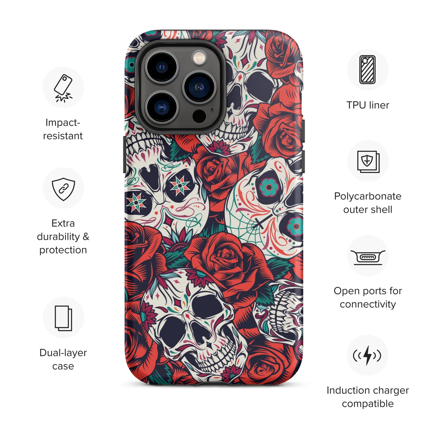 Seamless Skulls Tough iPhone case