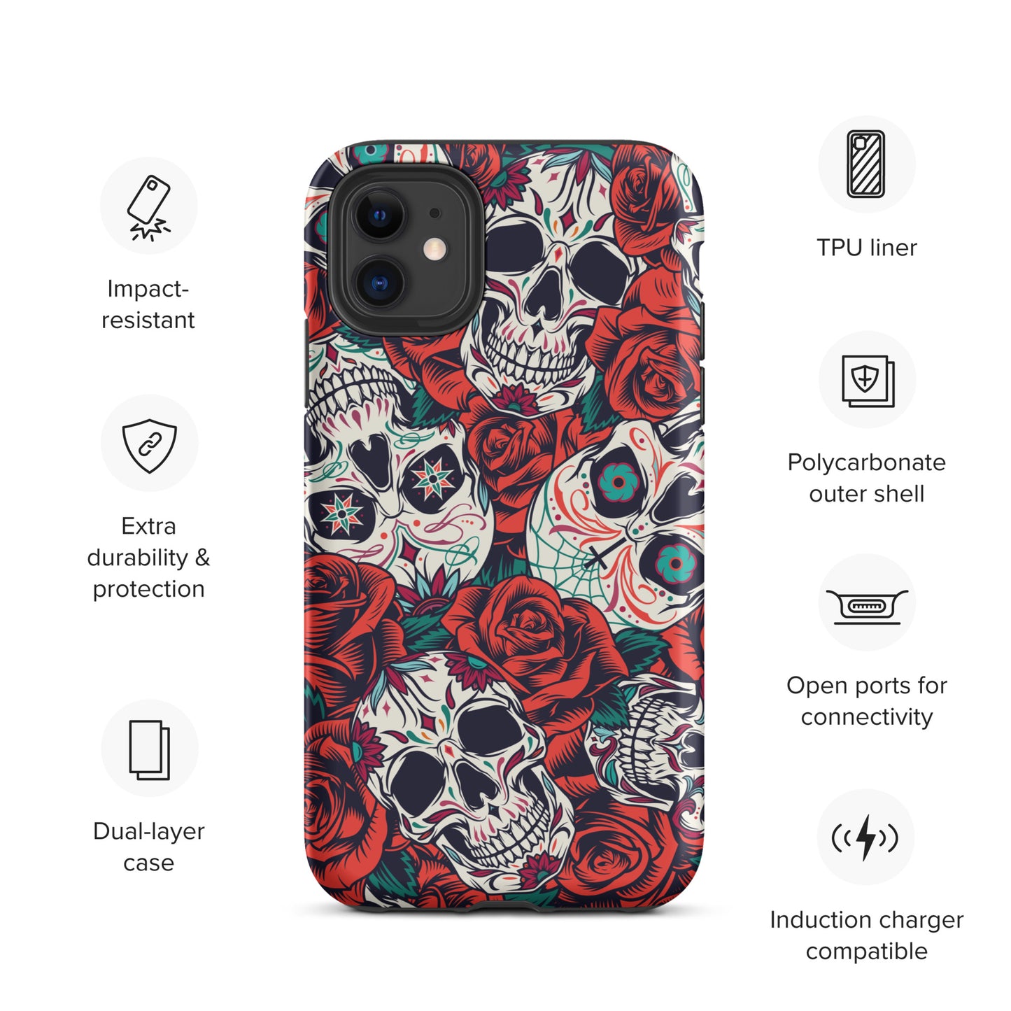 Seamless Skulls Tough iPhone case