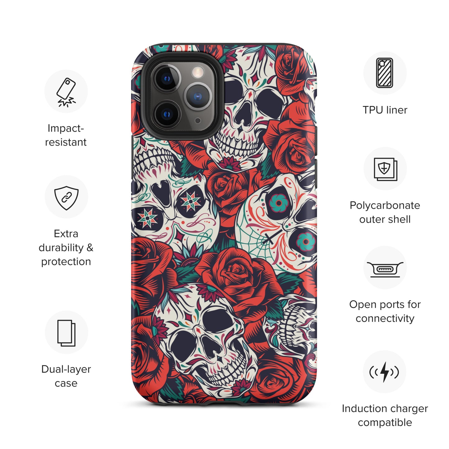 Seamless Skulls Tough iPhone case