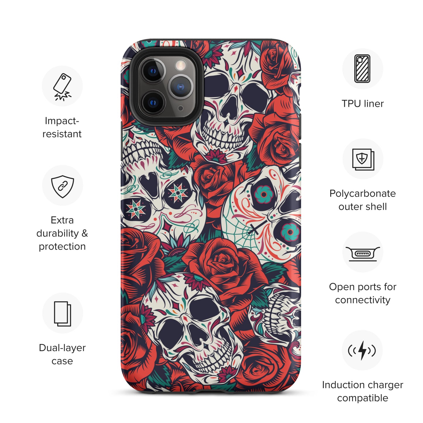 Seamless Skulls Tough iPhone case