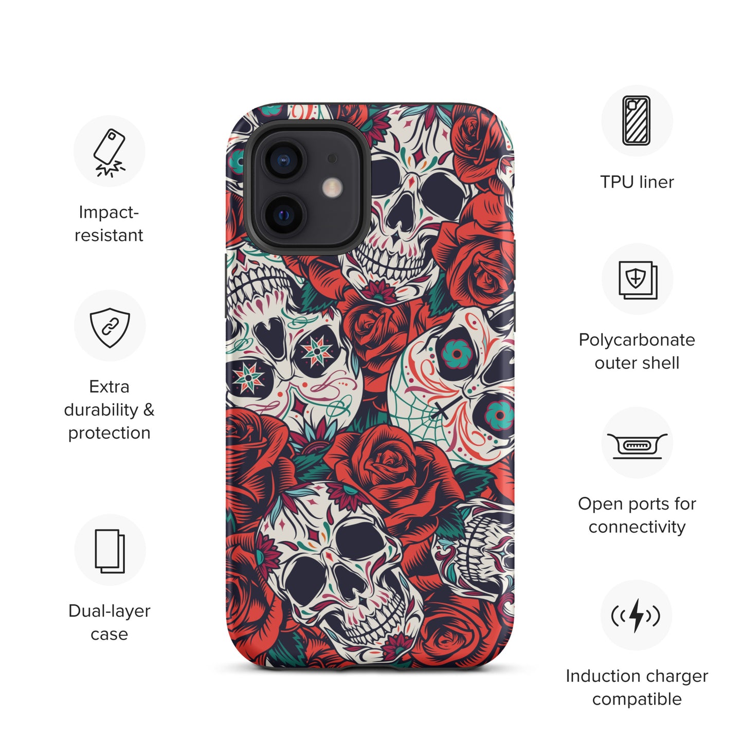 Seamless Skulls Tough iPhone case