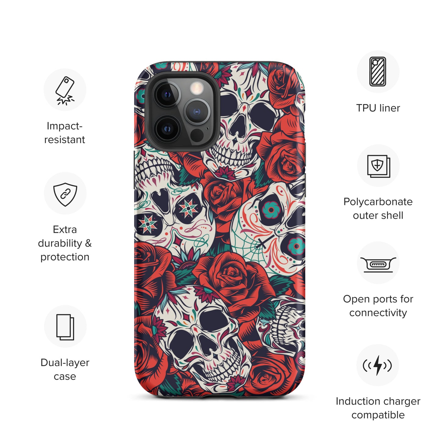 Seamless Skulls Tough iPhone case