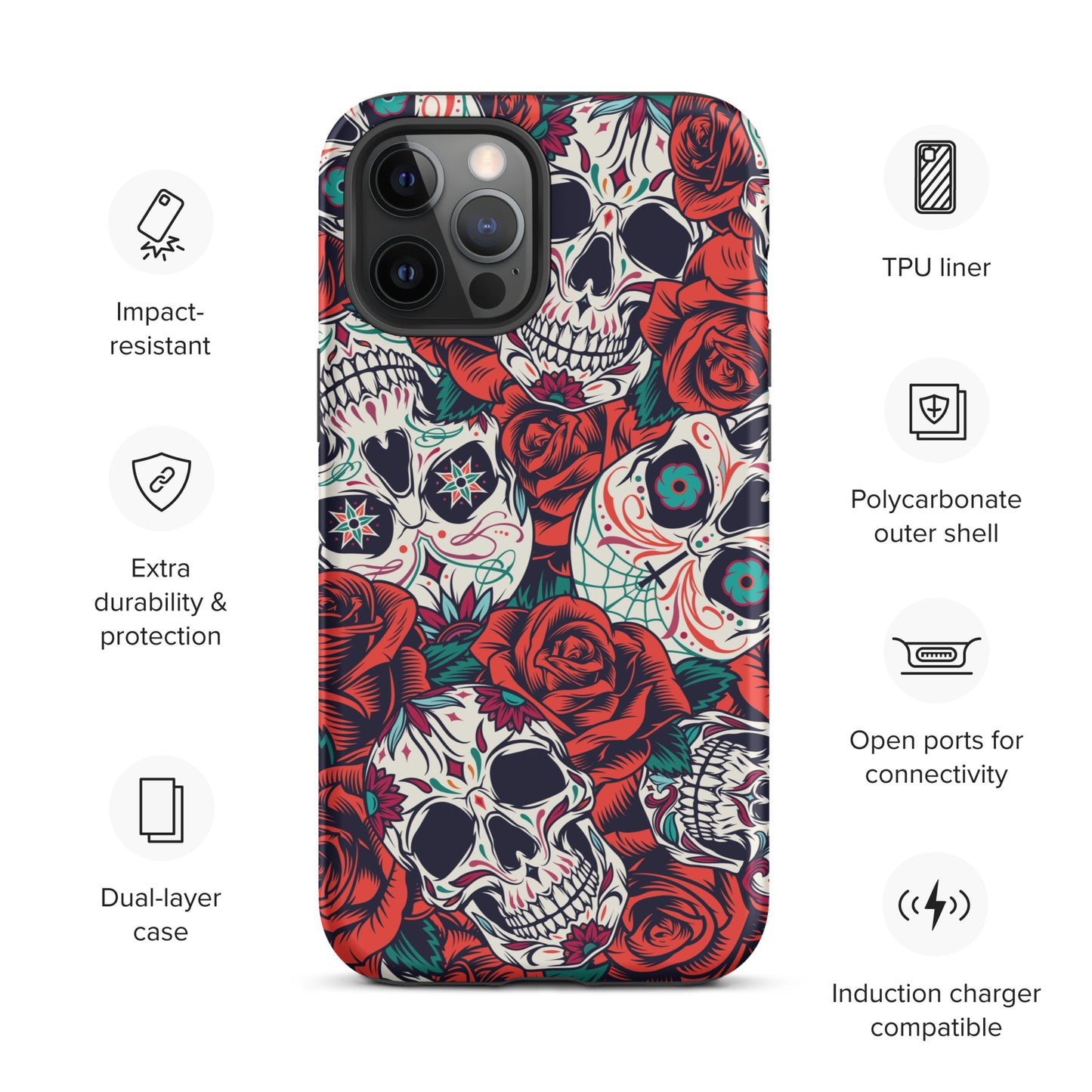 Seamless Skulls Tough iPhone case