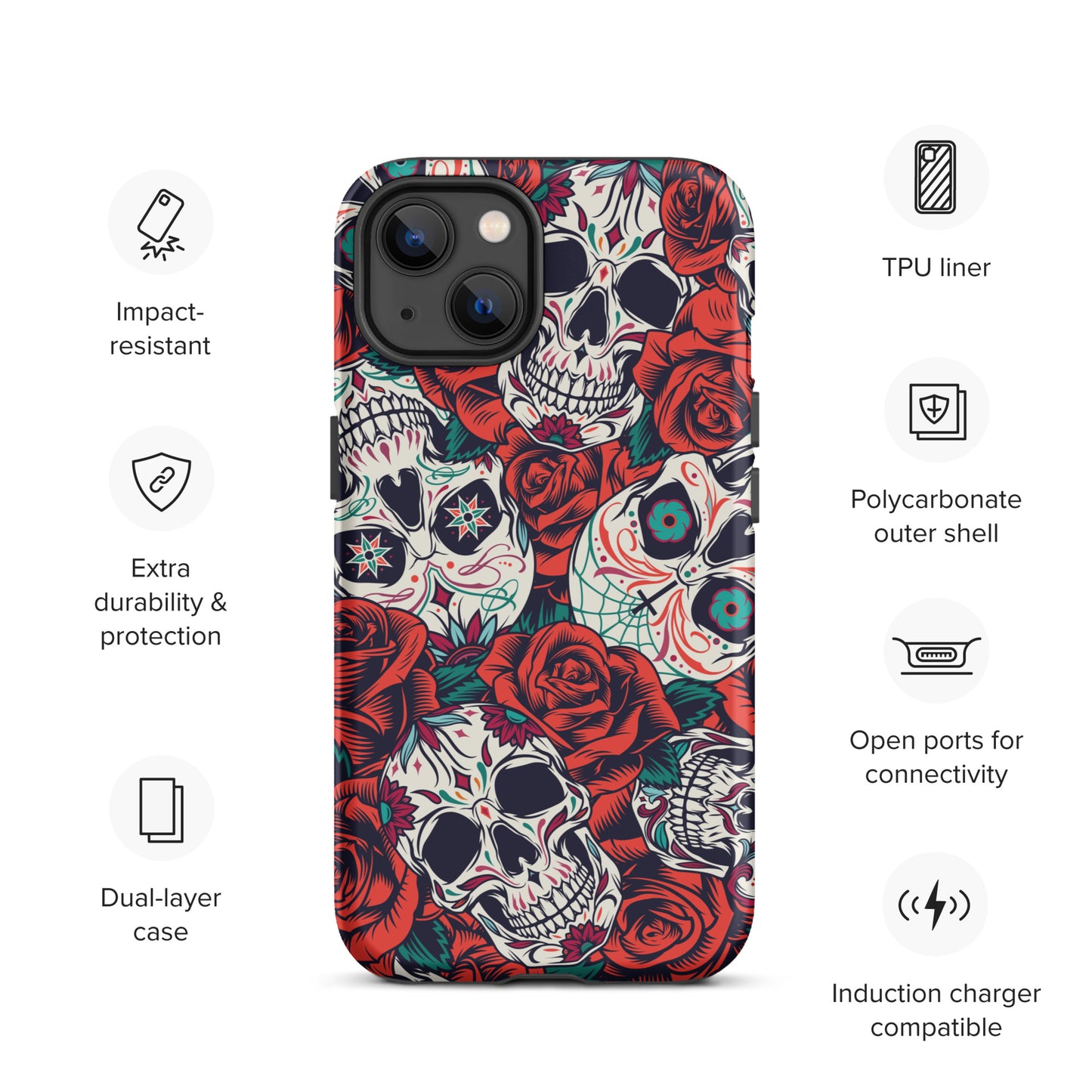 Seamless Skulls Tough iPhone case